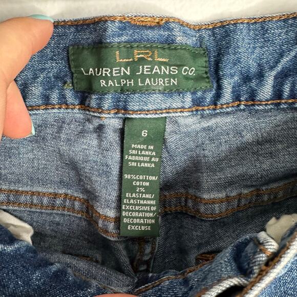 LRL Lauren Jeans Co‎ vintage Y2K classic straight medium wash denim sz 6 - Picture 4 of 8